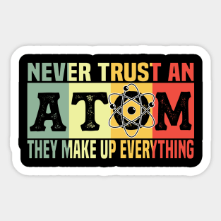 Atom Physics Chemistry Natural Science Vintage Sticker